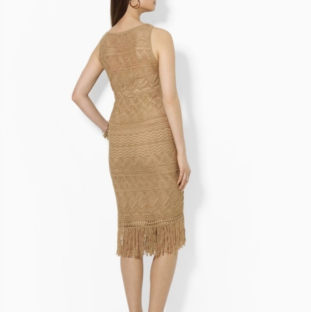 Crochet tank dress w fringe Ralph lauren - Picture 2 of 6
